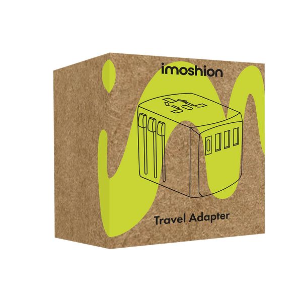 imoshion Prise internationale universelle - USB-C &  USB-A - Noir