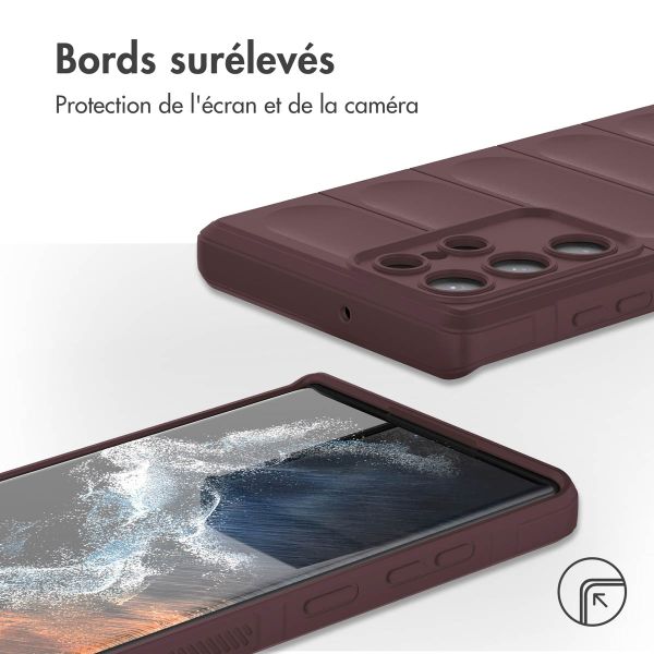 imoshion Coque arrière EasyGrip Samsung Galaxy S22 Ultra - Aubergine