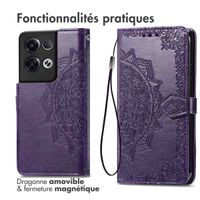 imoshion Etui de téléphone portefeuille Mandala Oppo Reno 8 Pro 5G - Violet