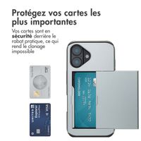 imoshion Coque arrière avec porte-cartes Apple iPhone 16 - Gris
