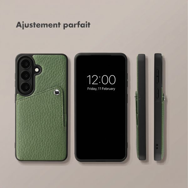 Selencia Coque Riva avec porte-cartes Samsung Galaxy S26 - Sage Green