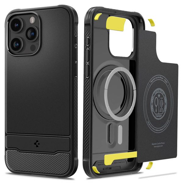 Spigen Coque Rugged Armor MagSafe iPhone 15 Pro - Noir