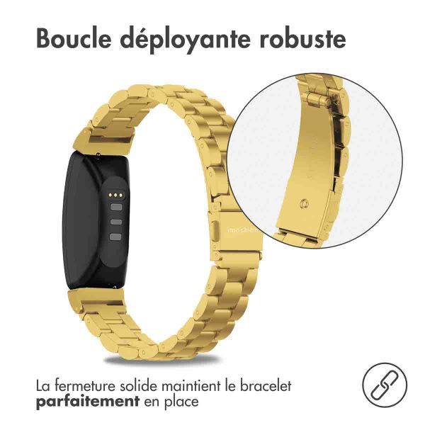 imoshion Bracelet en acier le Fitbit Inspire 2 / HR / ACE2 / ACE3 - Dorée