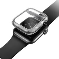 Uniq Garde Coque Hybride Apple Watch avec protection d'écran Apple Watch 4-6 / SE - 44 mm - Smoked (Tinted Grey)