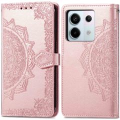 imoshion Etui de téléphone portefeuille Mandala Xiaomi Redmi Note 13 Pro (5G) / Poco X6 - Rose Dorée