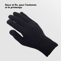 Selencia Gants Tactiles Tricotés - Taille Unique - Noir
