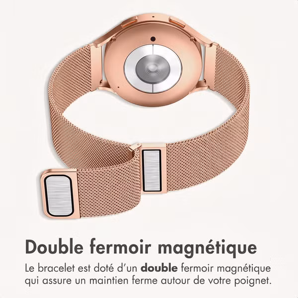 imoshion Bracelet magnétique milanais  - Connexion universelle 20 mm - Rose Gold