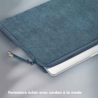 Selencia Pochette ordinateur Corduroy 15-16 pouces - Slate Blue