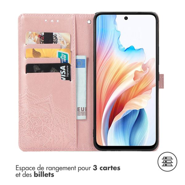 imoshion Etui de télephone Mandala Oppo A79 - Rose Doré
