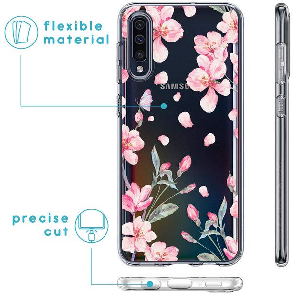 imoshion Coque Design Samsung Galaxy A50 / A30s - Fleur - Rose