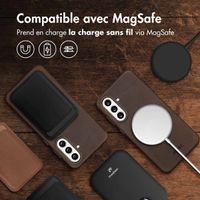 Accezz Coque MagSafe en cuir vintage Samsung Galaxy A56 - Rustic Brown