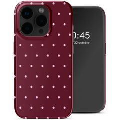 Selencia Coque arrière Vivid avec MagSafe Apple iPhone 15 Pro - Happy Dots Burgundy