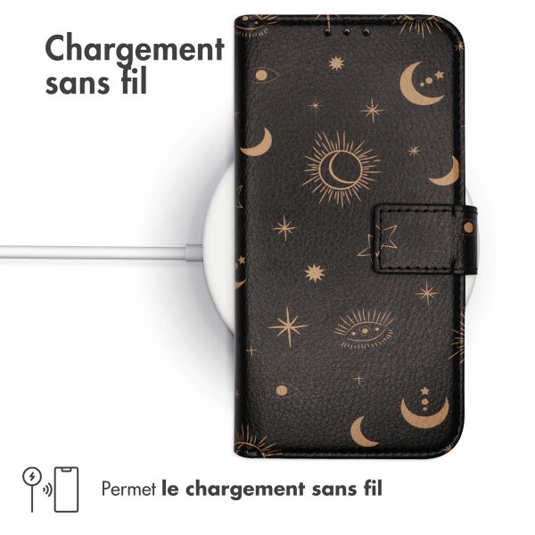 imoshion Étui de télephone portefeuille Design Samsung Galaxy A25 (5G) - Sky Black