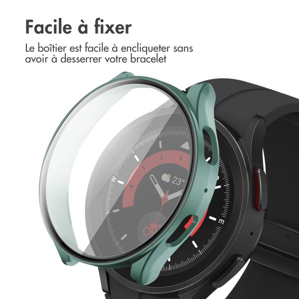 imoshion Coque rigide à couverture complète Samsung Galaxy Watch 5 - 40 mm - Vert foncé