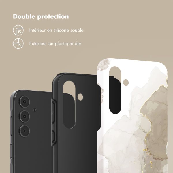 Selencia Coque arrière Vivid Samsung Galaxy A55 - Marble Light Brown