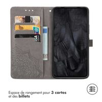 imoshion Etui de téléphone portefeuille Mandala Google Pixel 8 Pro - Gris