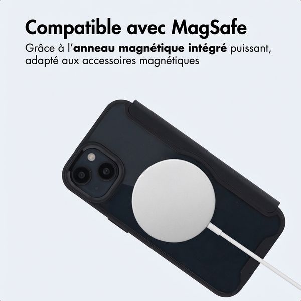 imoshion Bookcase transparente avec MagSafe Apple iPhone 15 - Noir