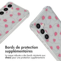 imoshion Coque Design avec cordon Samsung Galaxy S24 - Dusty Rose Connected Hearts
