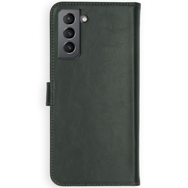 Selencia Étui portefeuille en cuir véritable Samsung Galaxy S21 - Vert