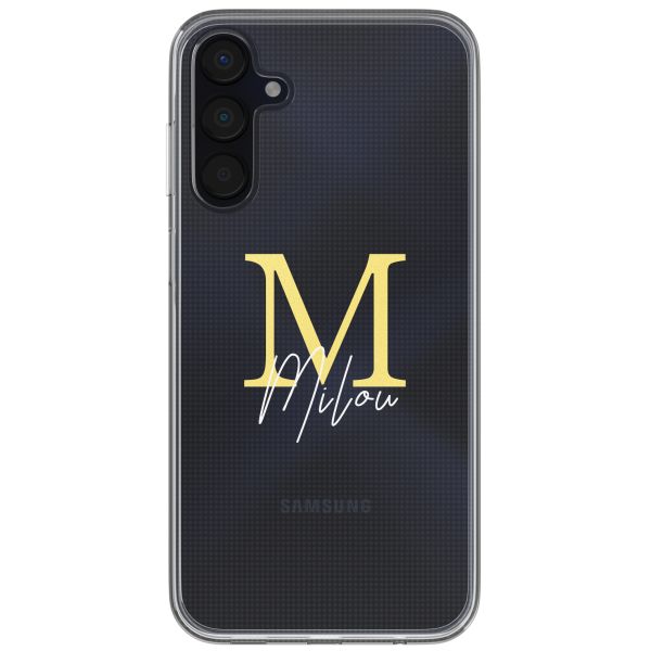 Coque personnalisée avec une lettre Samsung Galaxy A15 - Transparent