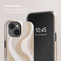 Selencia Coque arrière Vivid Tough avec MagSafe iPhone 14 - Desert Waves Beige