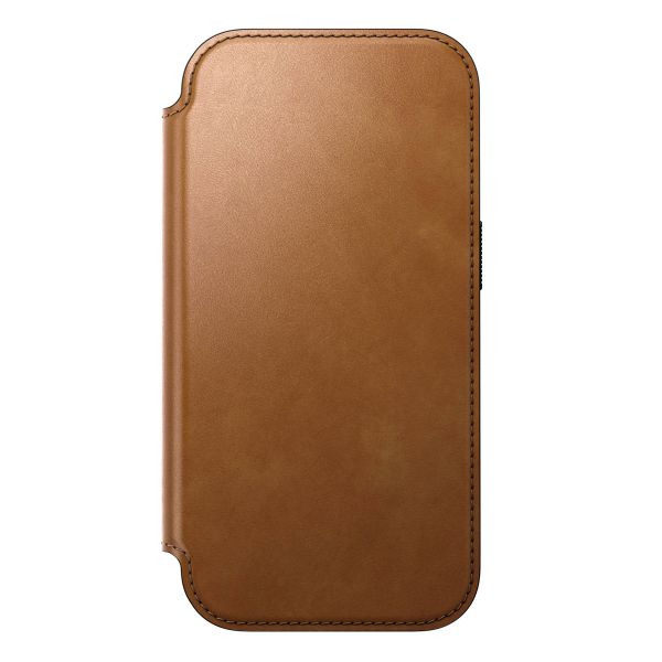 Nomad Étui de télephone portefeuille Modern Leather Folio Apple iPhone 17 Pro - English Tan