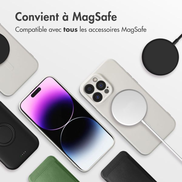 imoshion Coque Couleur avec MagSafe iPhone 14 Pro Max - Beige