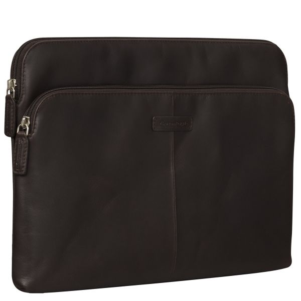 dbramante1928 Skagen Pro+ Sleeve - Pochette ordinateur 14 pouces - Cuir véritable - MacBook Pro 14 pouces - Hunter Dark