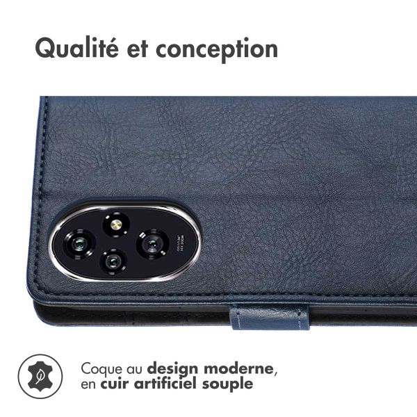 imoshion Étui de téléphone portefeuille Luxe Honor 200 - Bleu foncé