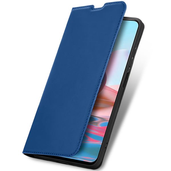 imoshion Étui de téléphone Slim Folio Redmi Note 10 (4G) / Note 10S - Bleu foncé