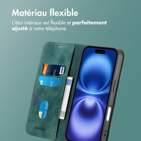 imoshion Étui de téléphone portefeuille Slim Apple iPhone 16 - Vert