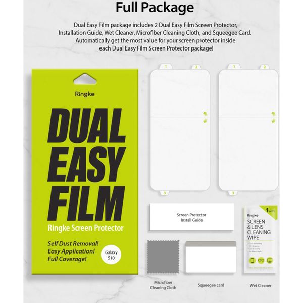 Ringke Duo pack de protections d'écran Samsung Galaxy S10