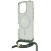 Guess Coque MagSafe IML avec crossbody cord Apple iPhone 16 Pro - Vert