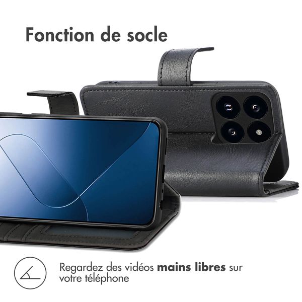 imoshion Étui de téléphone portefeuille Luxe Xiaomi 14T - Noir