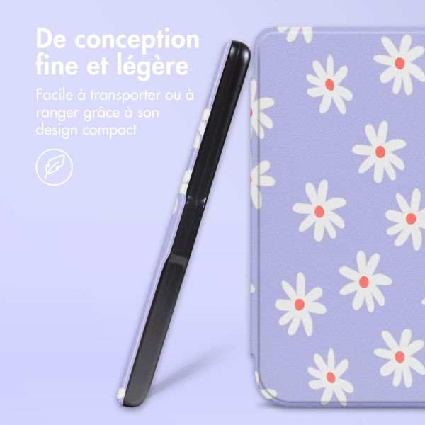 imoshion Design Slim Hard Case Sleepcover Pocketbook Touch Lux 5 / HD 3 / Basic Lux 4 / Vivlio Lux 5 - Flowers Distance