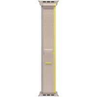 Apple Bracelet Trail Loop Apple Watch Series 1 t/m 11 / SE / Ultra (44/45/46/49 mm) - Taille S/M - Jaune / Beige