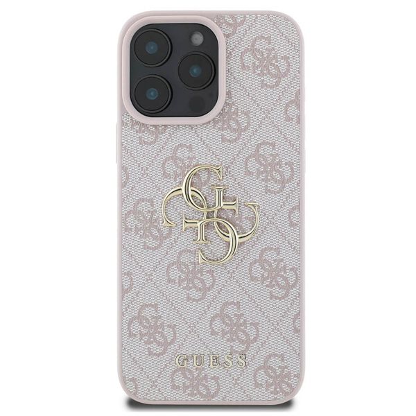 Guess Coque 4G Metal Logo Backcover Apple iPhone 16 Pro - Rose