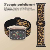 imoshion Bracelet en nylon élastique Apple Watch Series 1 à 10 / SE / Ultra (2) (44/45/46/49 mm) - Léopard