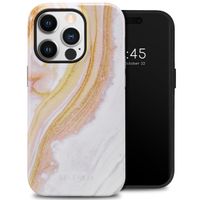 Selencia Coque arrière Vivid Tough iPhone 14 Pro - Chic Marble Gold