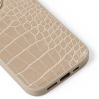iDeal of Sweden Coque Vegan Leather Apple iPhone 15 Pro - Warm Beige Croco