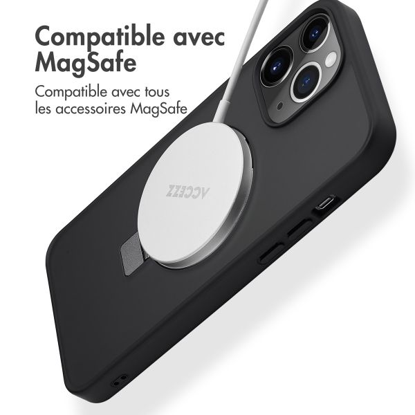 Accezz Coque Ring Stand avec MagSafe Apple iPhone 13 Pro Max - Noir