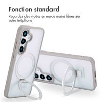 Accezz Coque Ring Stand avec MagSafe Samsung Galaxy S25 - Gris