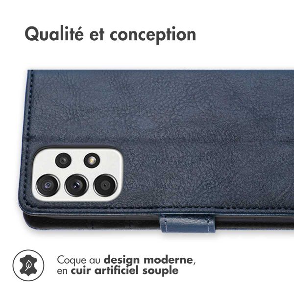 imoshion Étui de téléphone portefeuille Luxe Samsung Galaxy A33 - Bleu foncé