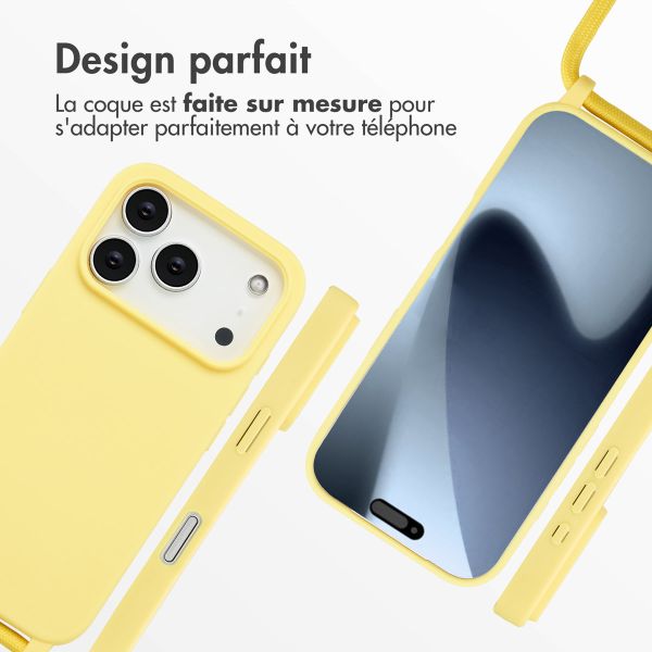 imoshion Coque en silicone avec cordon Apple iPhone 17 Pro - Jaune