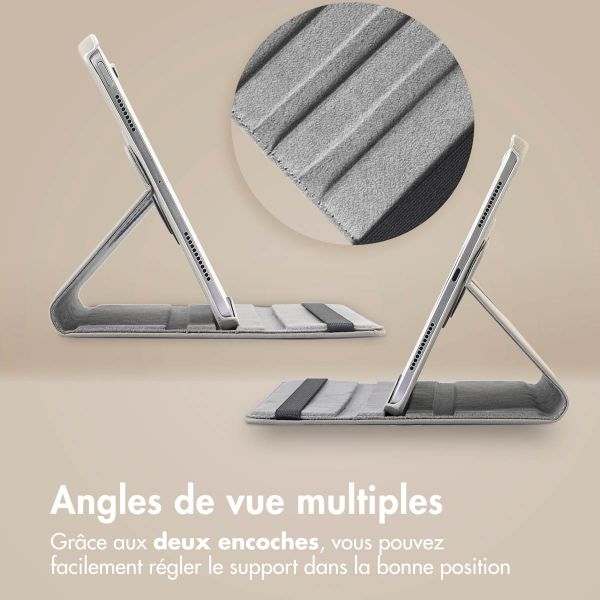 imoshion Coque tablette rotatif à 360° Apple iPad 6 (2018) 9.7 pouces / iPad 5 (2017) 9.7 pouces - Gris