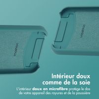 imoshion Coque arrière Color avec cordon amovible et MagSafe Apple iPhone 12 (Pro) - Vert foncé