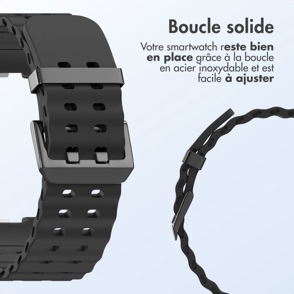 imoshion Bracelet Ocean en silicone Samsung Galaxy Watch 8 (40/44mm) / Classic (46mm) - Noir