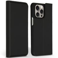Accezz Étui de télephone Slim Folio en cuir de qualité supérieure Apple iPhone 15 Pro Max - Noir