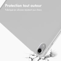 Accezz Étui de téléphone portefeuille Smart Silicone iPad Air 11 pouces (2024) M2 / Air 5 (2022) / iPad Air 4 (2020) - Gris