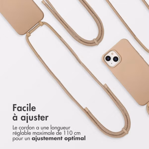 imoshion Coque arrière Color avec cordon amovible et MagSafe Apple iPhone 14 - Nude